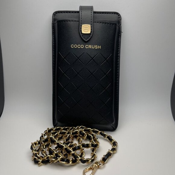 Chanel Coco Crush Phone Case Crossbody w/ Detachable Chain Strap - Black - NEW! - Picture 1 of 5